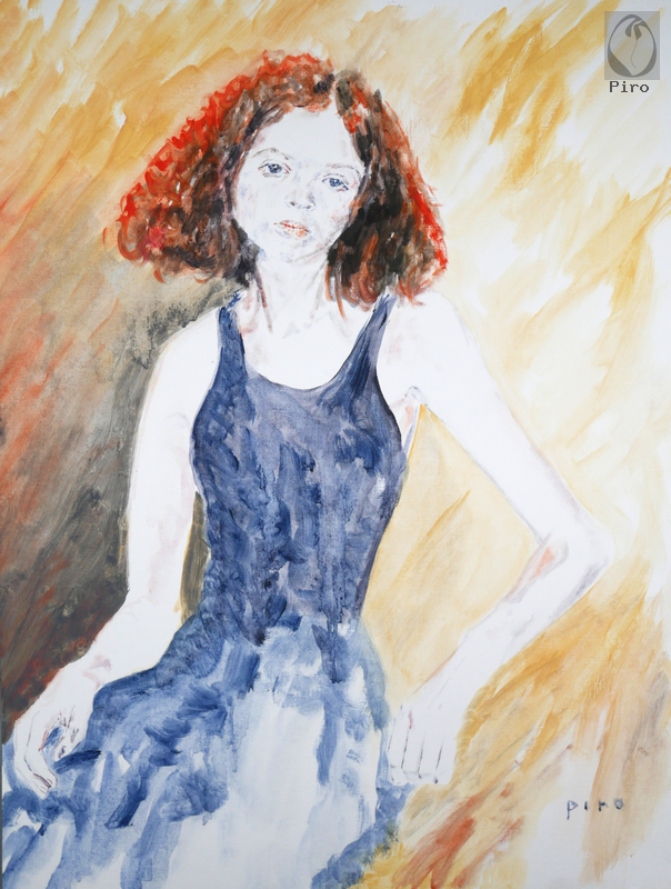 oil on paper - olio su carta di Piro